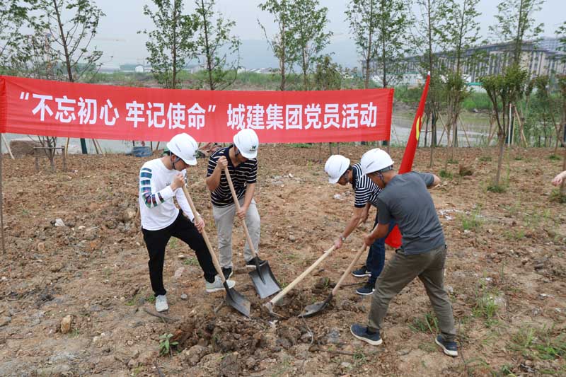 “不忘初心，牢記使命”為奧體添綠——城建集團開展主題黨日活動